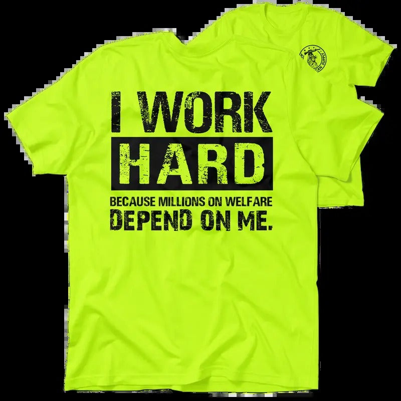 Welfare Hi Visibility Safety Yellow Work 30 Day Guarantee Cotton Poly Blend T-Shirts, Hoodie, Sweatshirt