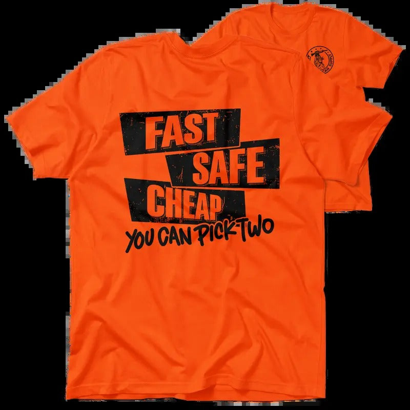 Fast Safe Cheap Hi Visibility Safety Orange 30 Day Guarantee Cotton Poly Blend Blue Collar Top Funny T-Shirts, Hoodie, Sweatshirt