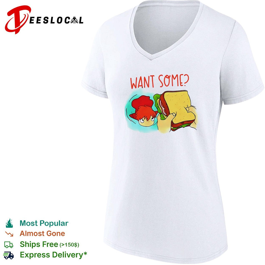 Ponyo flinching want some sandwich shirt