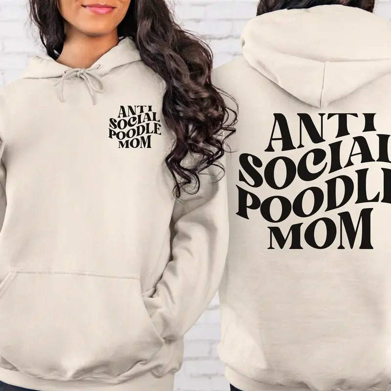 Poodle Dog Mom Hoodie,Dog Mama Poodle Shirts,Funny Poodle Lover Hoodie Sweatshirt | PrintMintTees.com