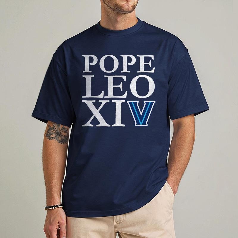 Pope Leo XIV Shirt, Pope Leo XIV "Da Pope" T-Shirt, First American Pope Tee, New Pope 2025 Shirt, V for Villanova V for...