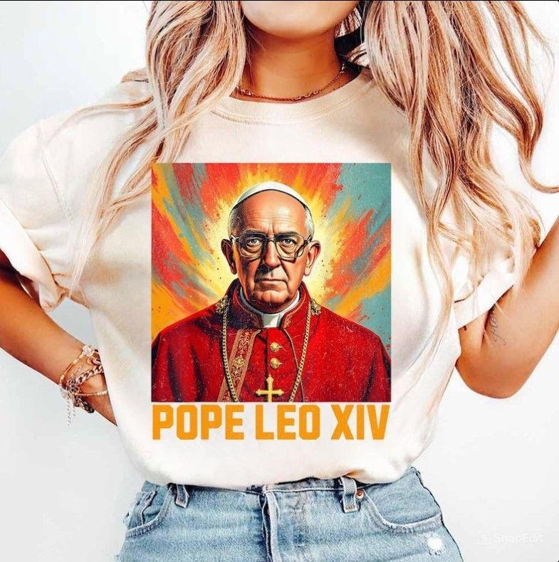 Pope Leo XIV sHIRT, New Pope Leo XIV GRAPHIC Tee Hoodie Sweatshirt | PrintMintTees.com