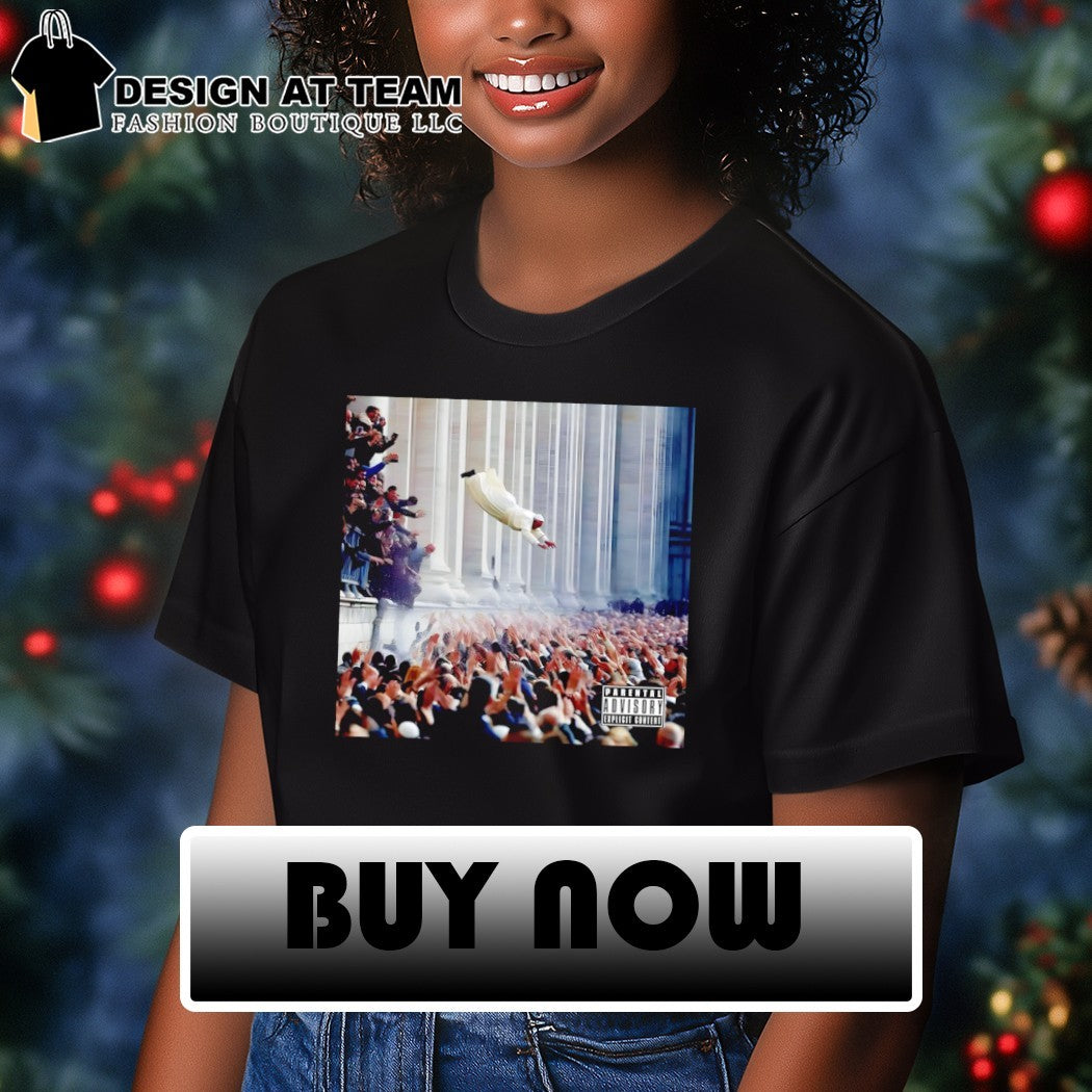 Pope stage diving Parental Advisory Explicit Content photo shirt