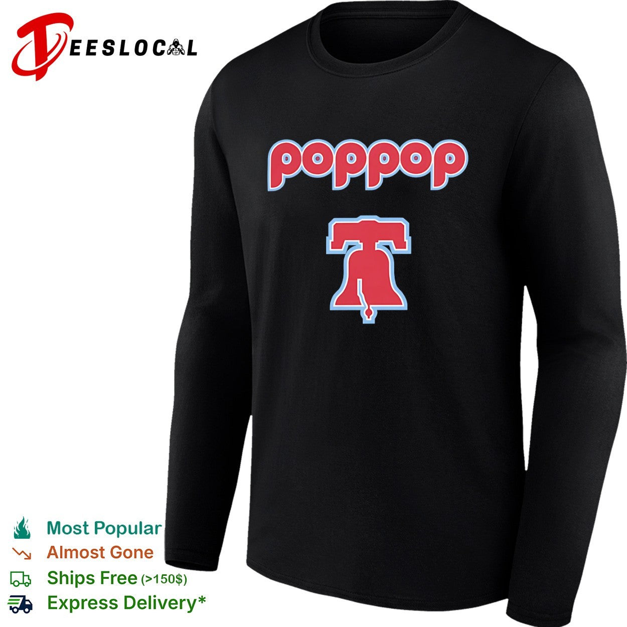 Poppop shirt with Liberty Bell logo shirt
