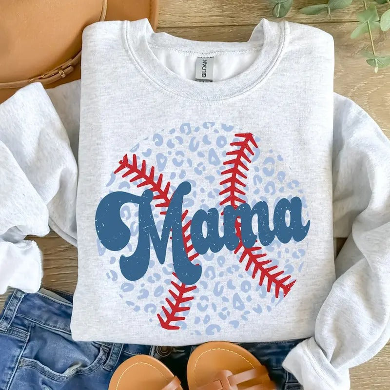 Popular Baseball Mama , Leopard Baseball Mama Sweater, Baseball Mama , Baseball Lover Mother Day Gift, Trendy Mother Day...