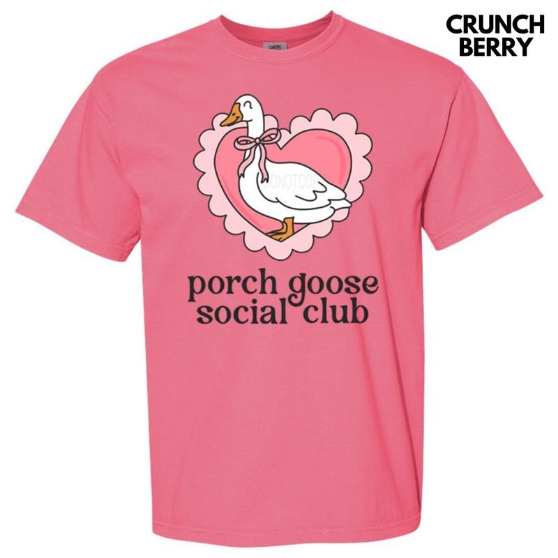 Porch Goose Social Club Comfort Colors T-Shirt Hoodie, Sweatshirt | PrintMintTees.com