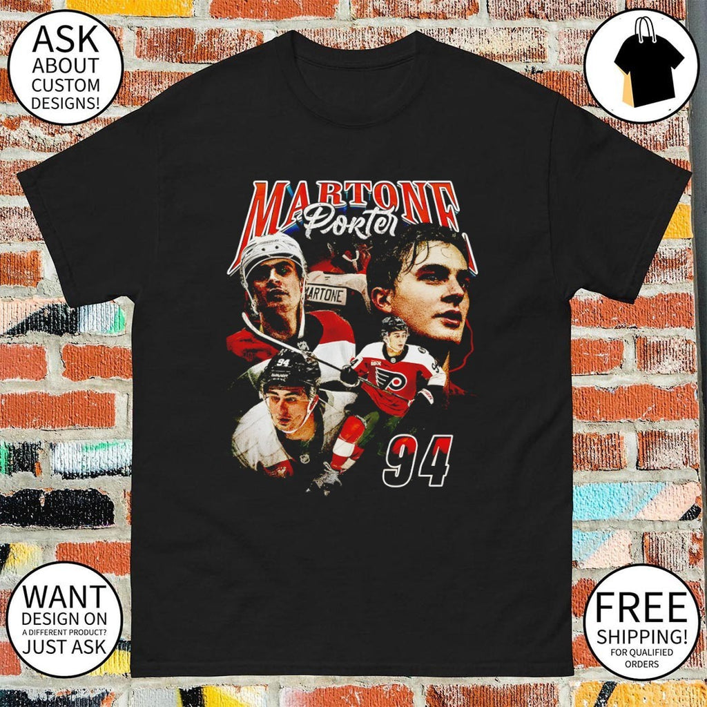 Porter Martone big head Philadelphia Flyers NHL Hockey graphic shirt