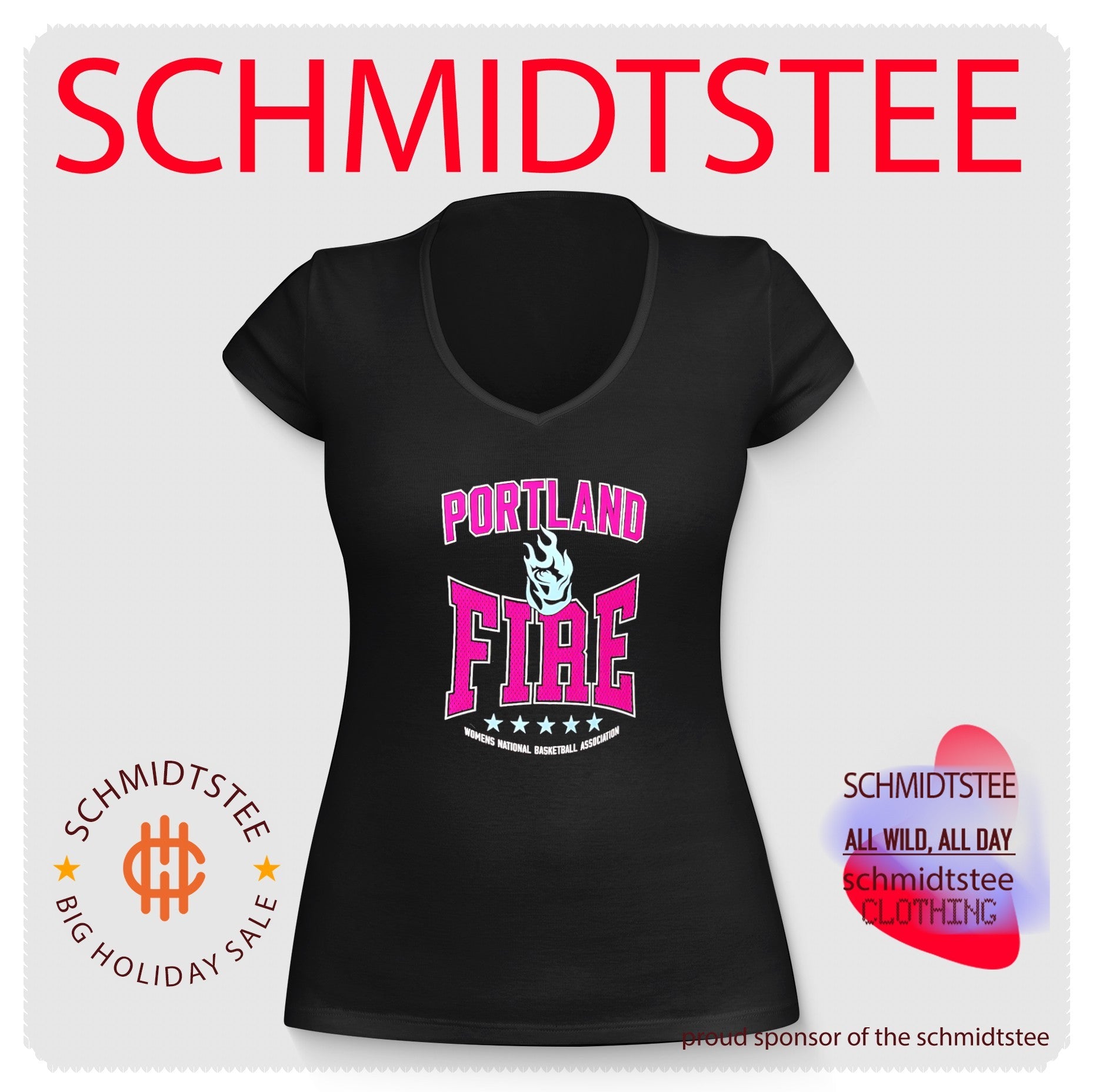 Portland Fire Starter WNBA Center Squeeze shirt