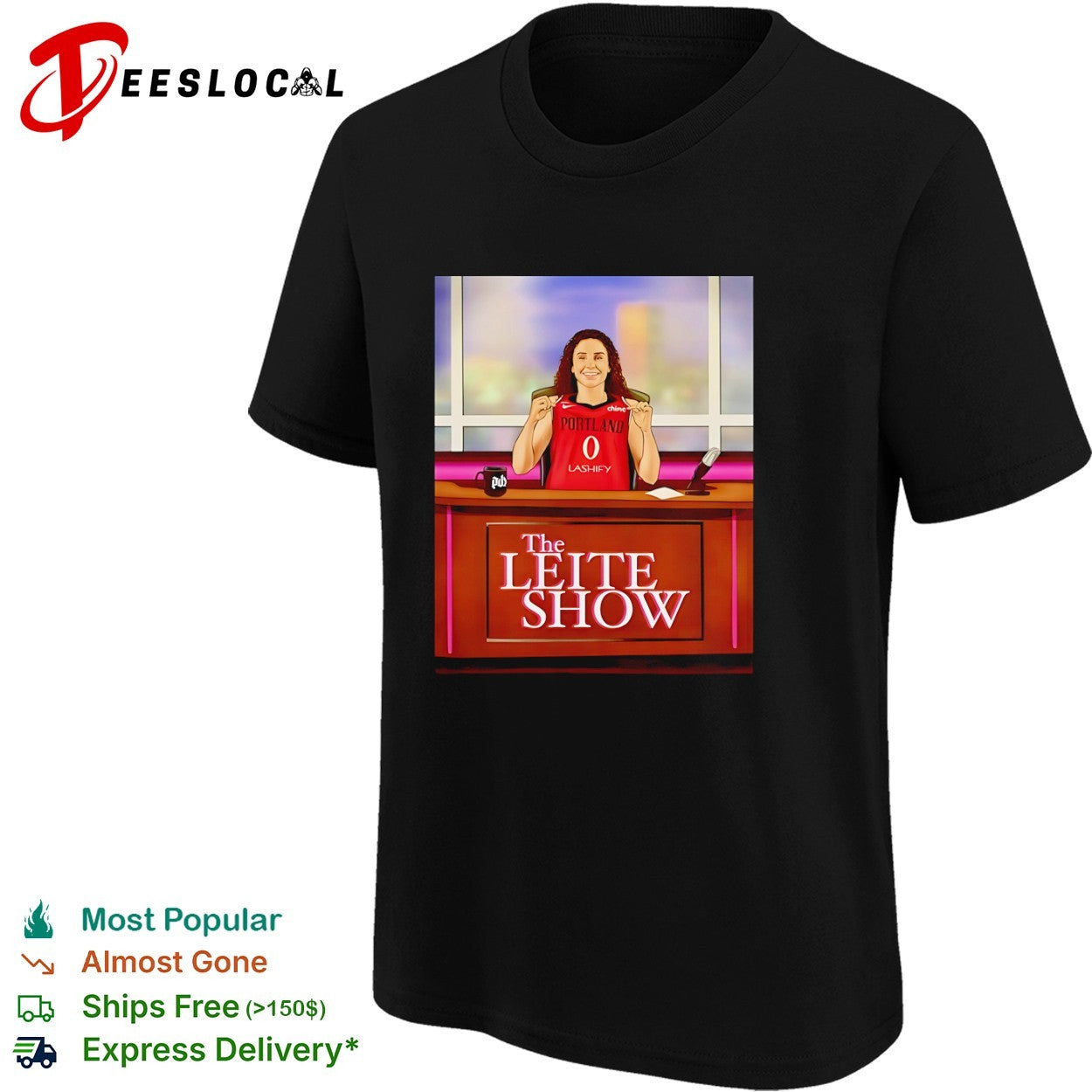 Portland Trail Blazers Alaina Coates The Leite Show podcast host shirt