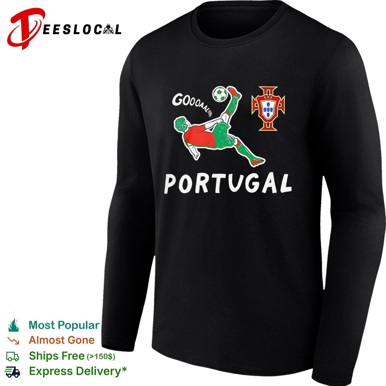 Portugal national football team player bicycle kick goal shirt