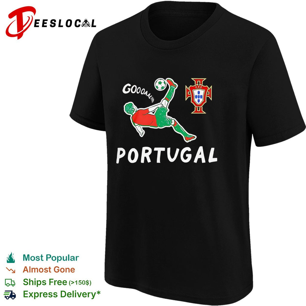 Portugal national football team player bicycle kick goal shirt
