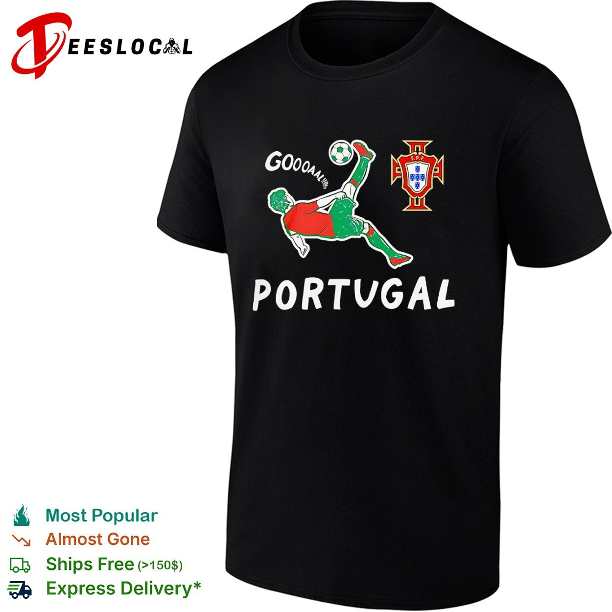 Portugal national football team player bicycle kick goal shirt