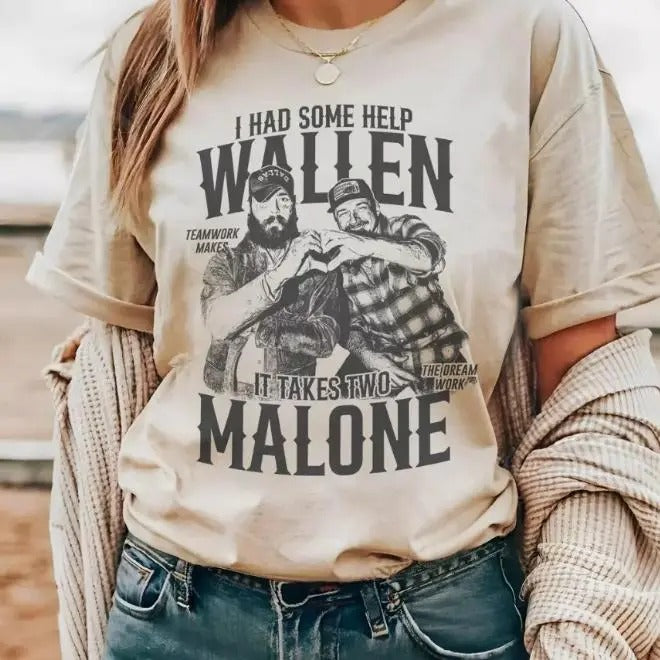 Post Wallen I Had Some Help Shirt Gildan Country Music Shirt Country Posty Post Wallen Morgan Malone Him Her Comfort Cotton T-Shirts, Hoodie, Sweatshirt