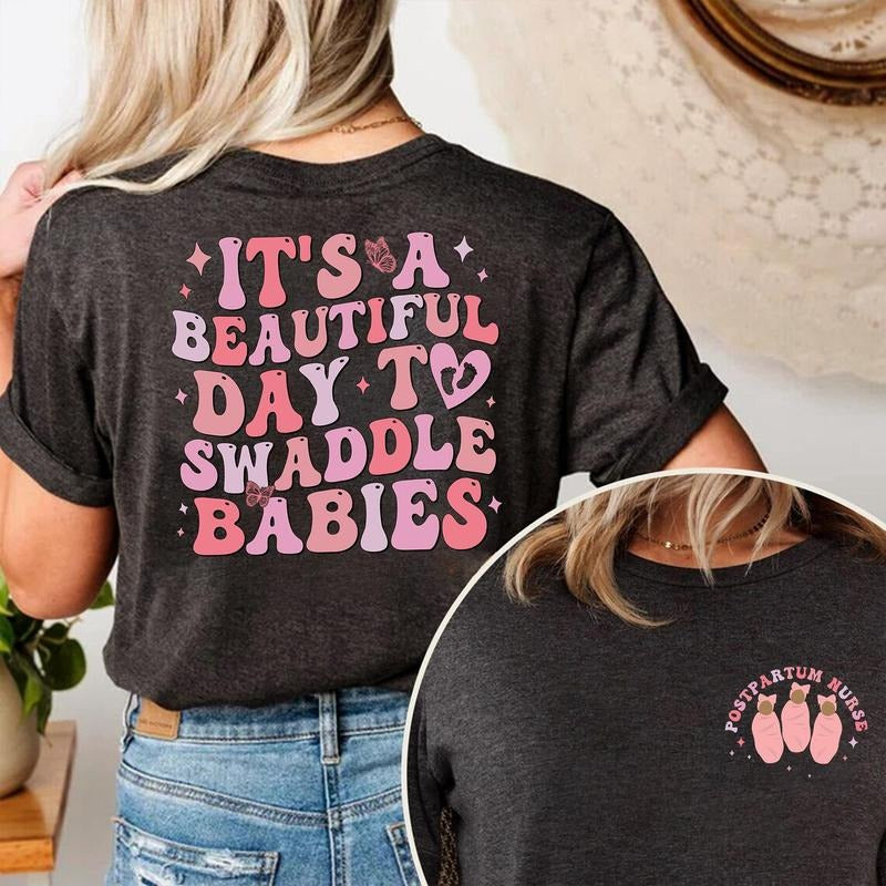 Postpartum Nurse T-shirt, Mother Baby Nurse Shirt, Obstetrics Nurse, Gift For Nurse Hoodie, Sweatshirt | PrintMintTees.com
