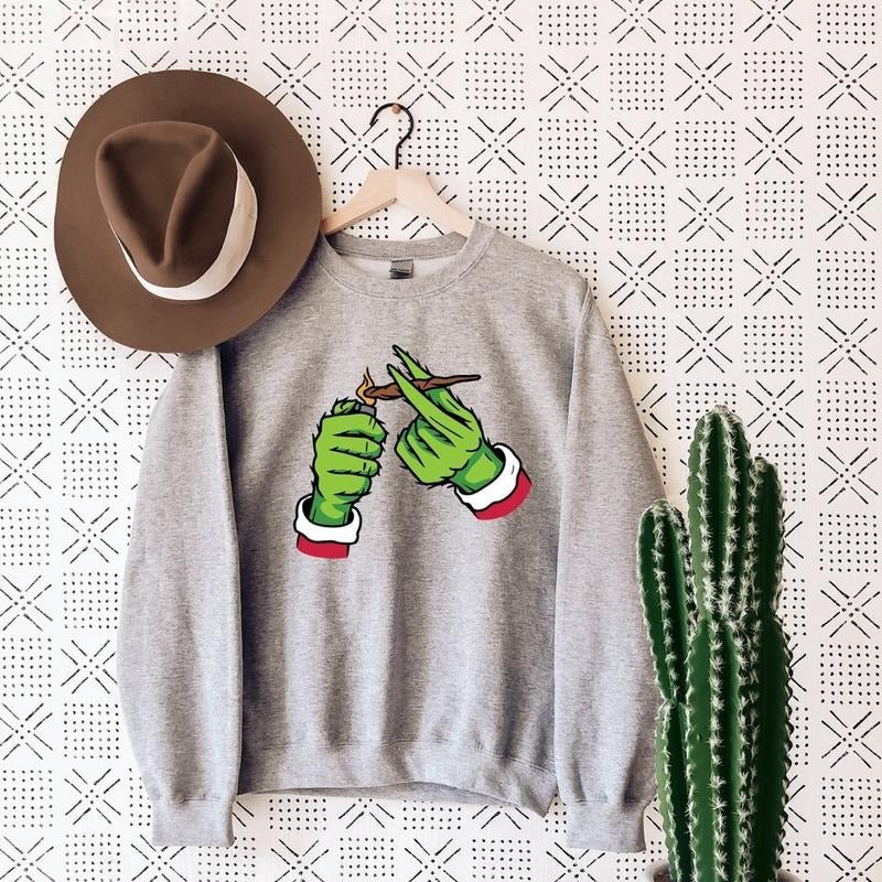 Pothead Christmas Sweater, Cannabis Christmas T-shirt, Marijuana Sweatshirt, Adult Christmas Shirt, Funny Christmas...