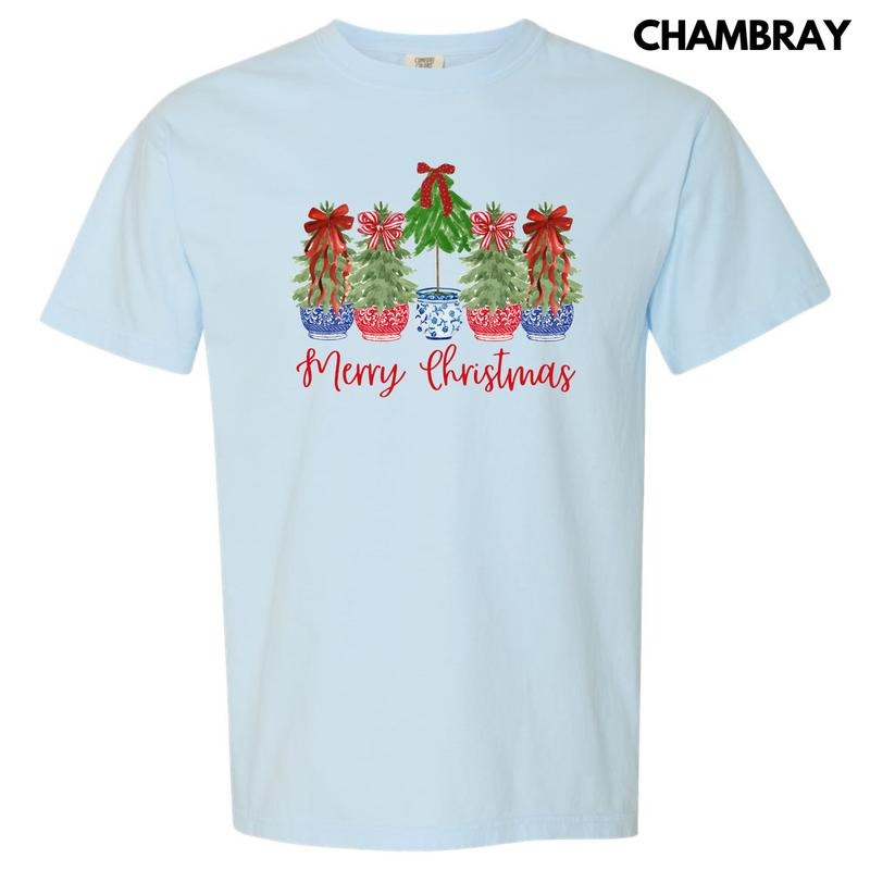 Potted Christmas Trees Comfort Colors T-Shirt 'NLB' Hoodie, Sweatshirt | PrintMintTees.com
