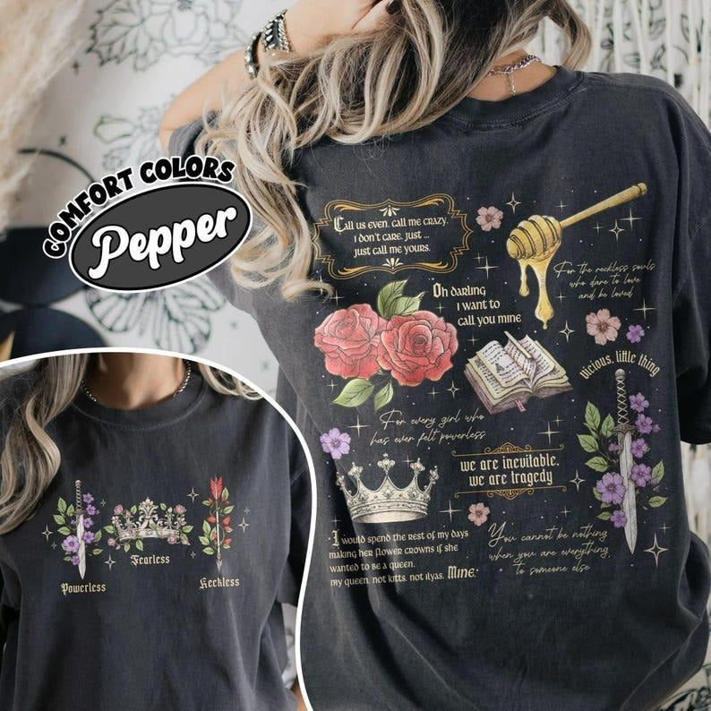 Powerless Bookish Comfort Colors Shirt For Fan, Kai Azer I Love You TShirt, Fearless Fan Shirt, Gift for Bookworms,...
