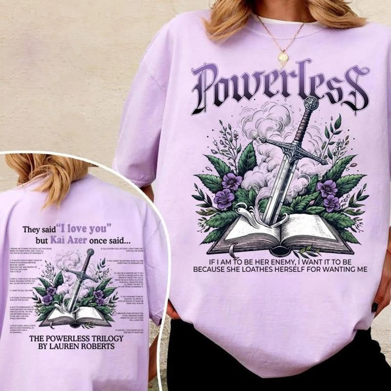 Powerless Kai Azer T-Shirt, Vicious Little Thing Powerless Shirt, Reckless Book Sweatshirt, Lauren Roberts Paedyn Gray...