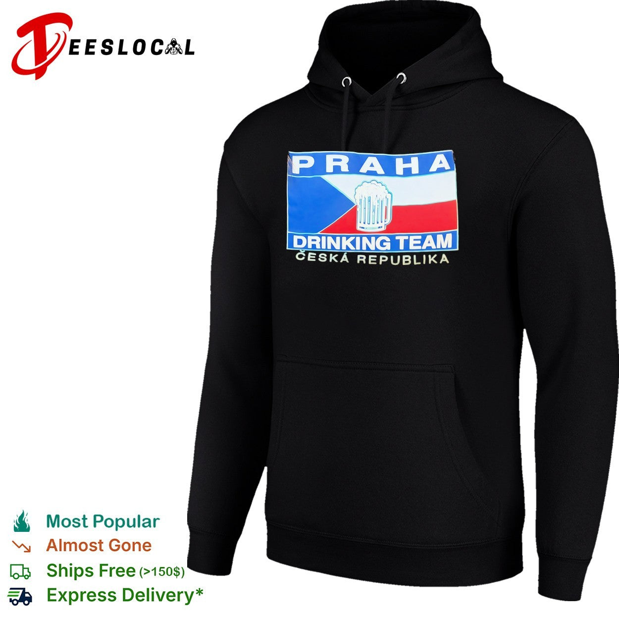 Praha Drinking Team Ceska Republika Beer Flag shirt