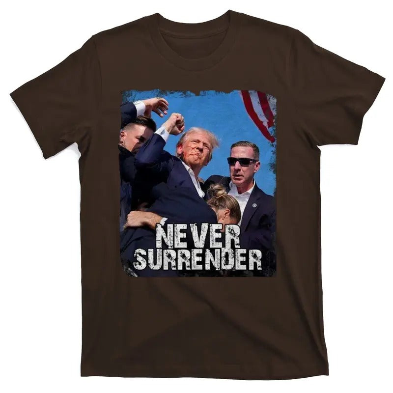 Pray For President Trump Never Surrender T-Shirt Hoodie Sweatshirt | PrintMintTees.com
