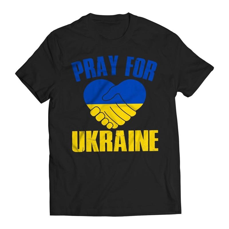 Pray for Ukraine Volodymyr Zelenskyy Ukrainians Support T-Shirt Hoodie Sweatshirt | PrintMintTees.com