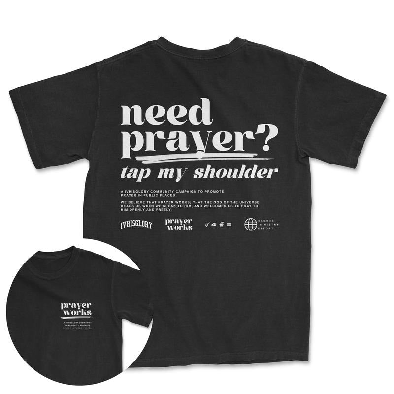 Prayer Works Campaign T-shirt, Cotton Fabric Tshirt, Printed Women's Top, Casual Womenswear Hoodie Sweatshirt