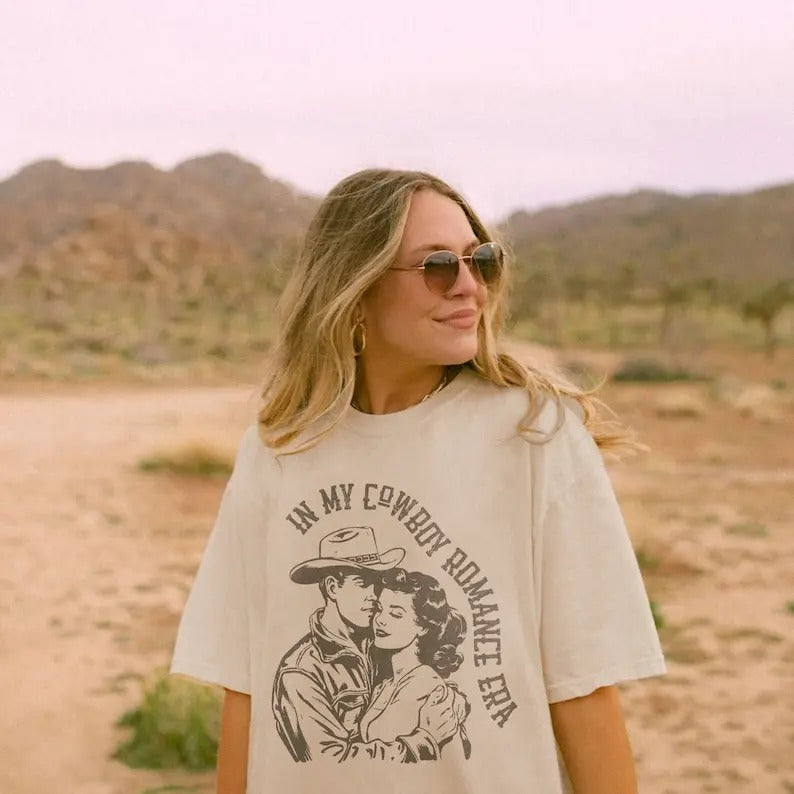 Premium  Bookish Cowboy Romance Era Shirt | Country Book Club T-Shirt Western Book Lover Smut Reader Spicy Books Chestnut...