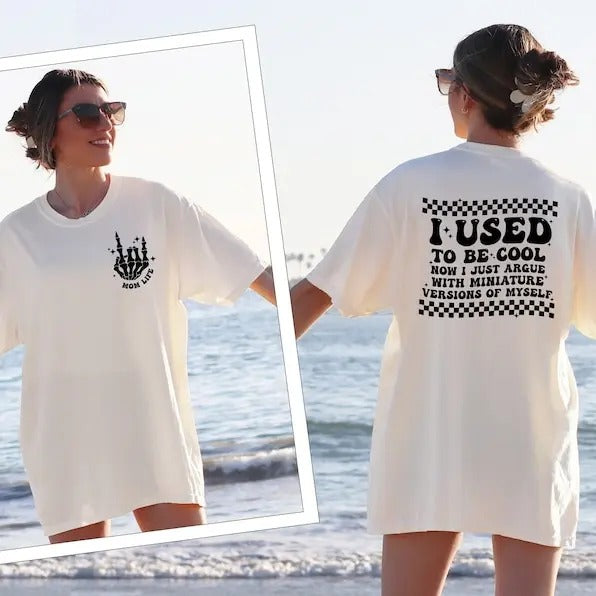 Premium  Cool Mom Shirt, Custom Mama T-Shirt, Funny Backside Mom Tee, Cool Moms Club Shirt Hoodie Sweatshirt