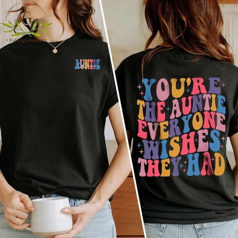 Premium  Custom Auntie Name Sweatshirt, Auntie Shirt, New Aunt Shirt, Gift for Aunt, Aunt Gift, Auntie Gift, Favorite...