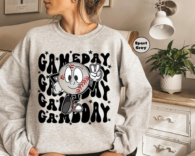 Premium  Game Day Sweatshirt, Baseball Game Day Hoodie, Baseball Match Outfit, Matching Family Clothing, Baseball Mom...