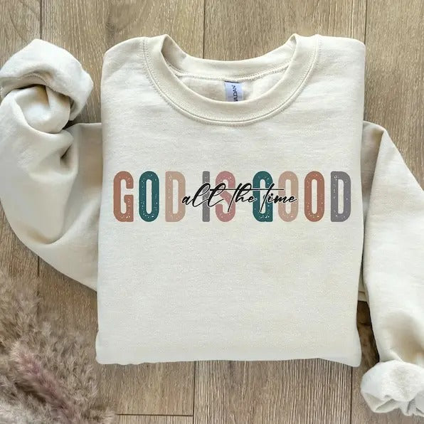 Premium  God Is Good All The Time , Christian women, boho Christian sweatshirt Shirt Hoodie | PrintMintTees.com