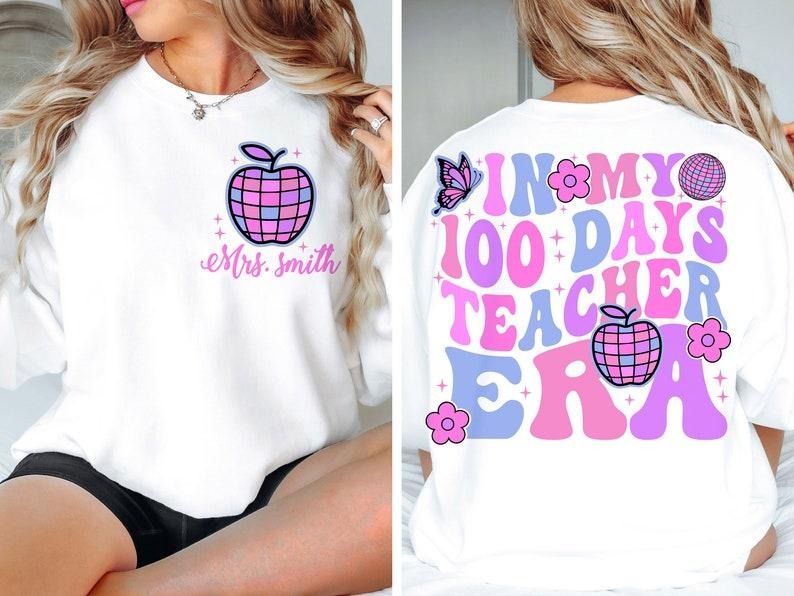 Premium  In My 100 Days of Teacher Era  , 100 Days of School, 100 Days of School sweatshirt Shirt Hoodie | PrintMintTees.com