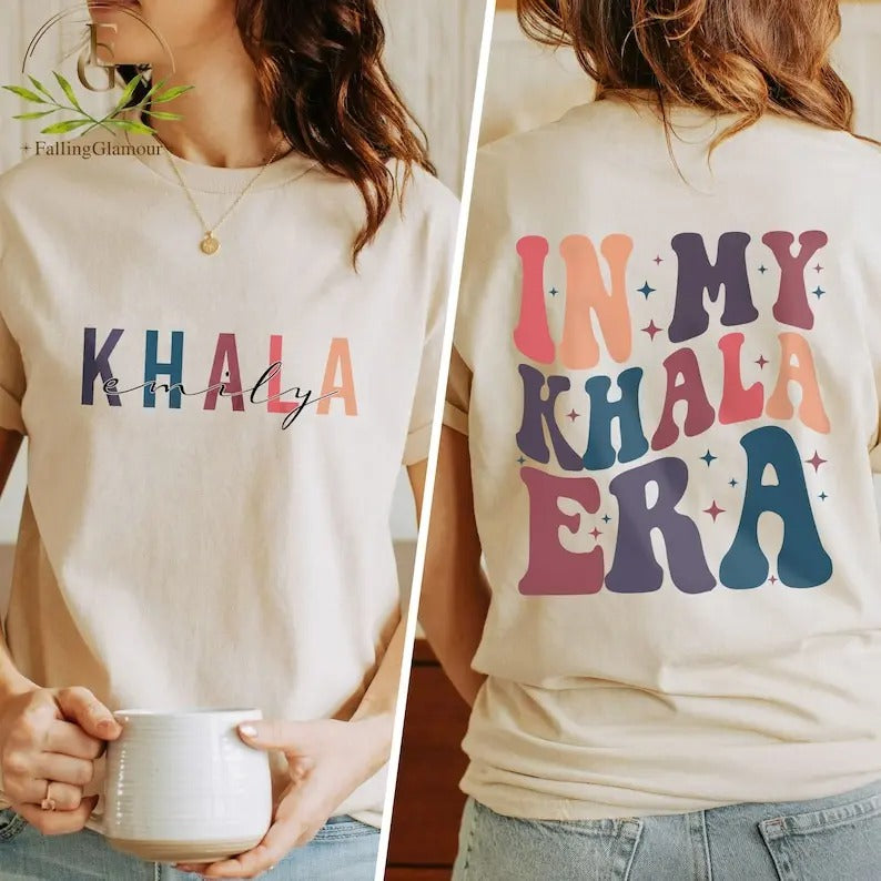 Premium  In My Khala Era Shirt, In My Auntie Era Shirt, Aunt Era Shirt, Aunt Shirt, Baby Pregnancy Announcement for Aunt,...