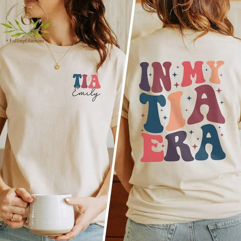 Premium  In My Tia Era Shirt, Auntie Sweatshirt, Aunt Tee, Tia Sweatshirt, New Tia Gift, Tia To Be Shirt, Baby...