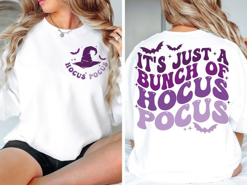 Premium  It's Just a Bunch of Hocus Pocus , Hocus Pocus , Hocus Pocus , Halloween sweatshirt Shirt Hoodie | PrintMintTees.com