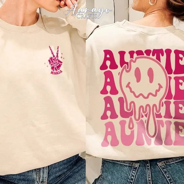 Personalized Auntie Shirt Custom Auntie Shirt Aunt Auntie Shirt Aunt Era Aunt Sister Funny Mom Shirt T-Shirts, Hoodie, Sweatshirt