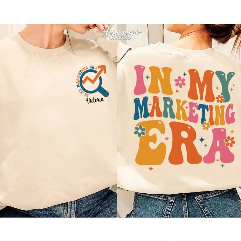 Premium  Personalized Marketing Shirt, In My Marketing Era Sweatshirt, Marketing Team Shirt, In My Era...