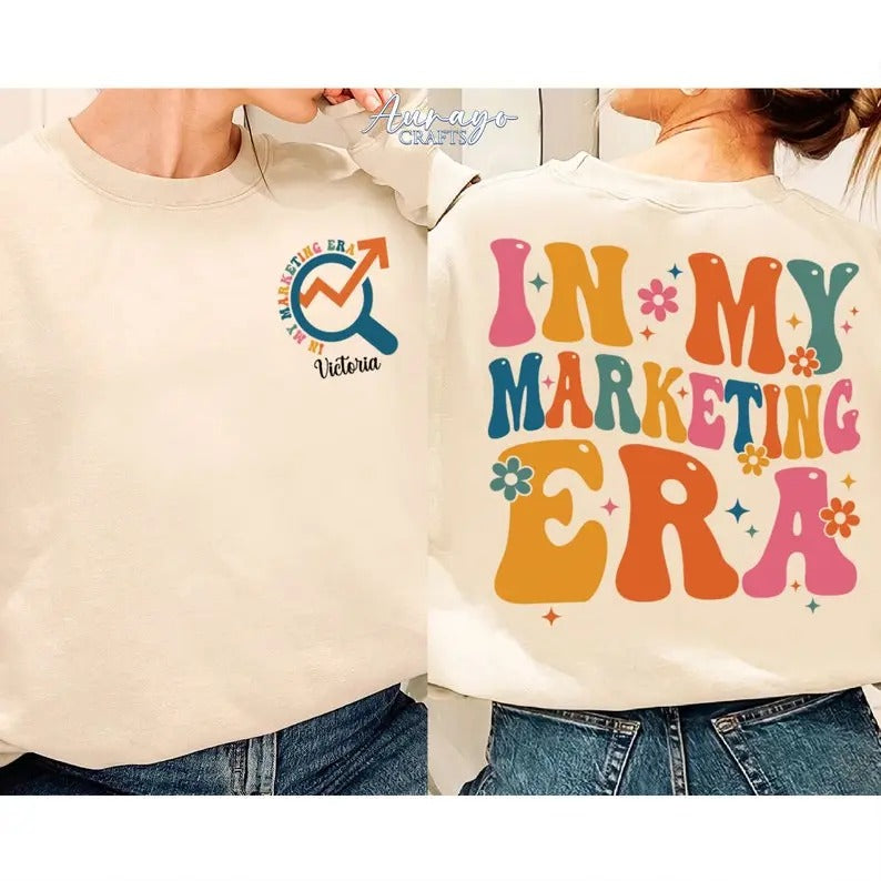 Premium  Personalized Marketing Shirt, In My Marketing Era Sweatshirt, Marketing Team Shirt, In My Era...