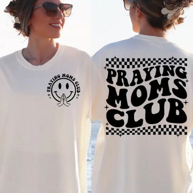Premium  Praying Moms Club , Mama , catholic Mom , Christian Mom , Religious sweatshirt Shirt Hoodie | PrintMintTees.com
