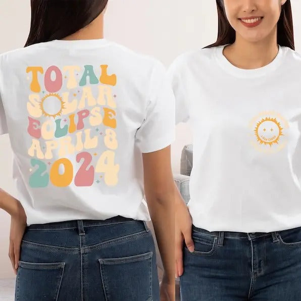 Premium  Solar Eclipse 2024 Shirt, Double-Sided Shirt, April 8th 2024 Shirt, Eclipse Event 2024 Shirt, Celestial Shirt,...
