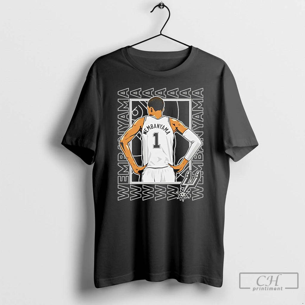 Premium 0p1tjs26 Victor Wembanyama San Antonio Spurs Wembanyama 1 Basketball Player Nba 2026 T Shirts