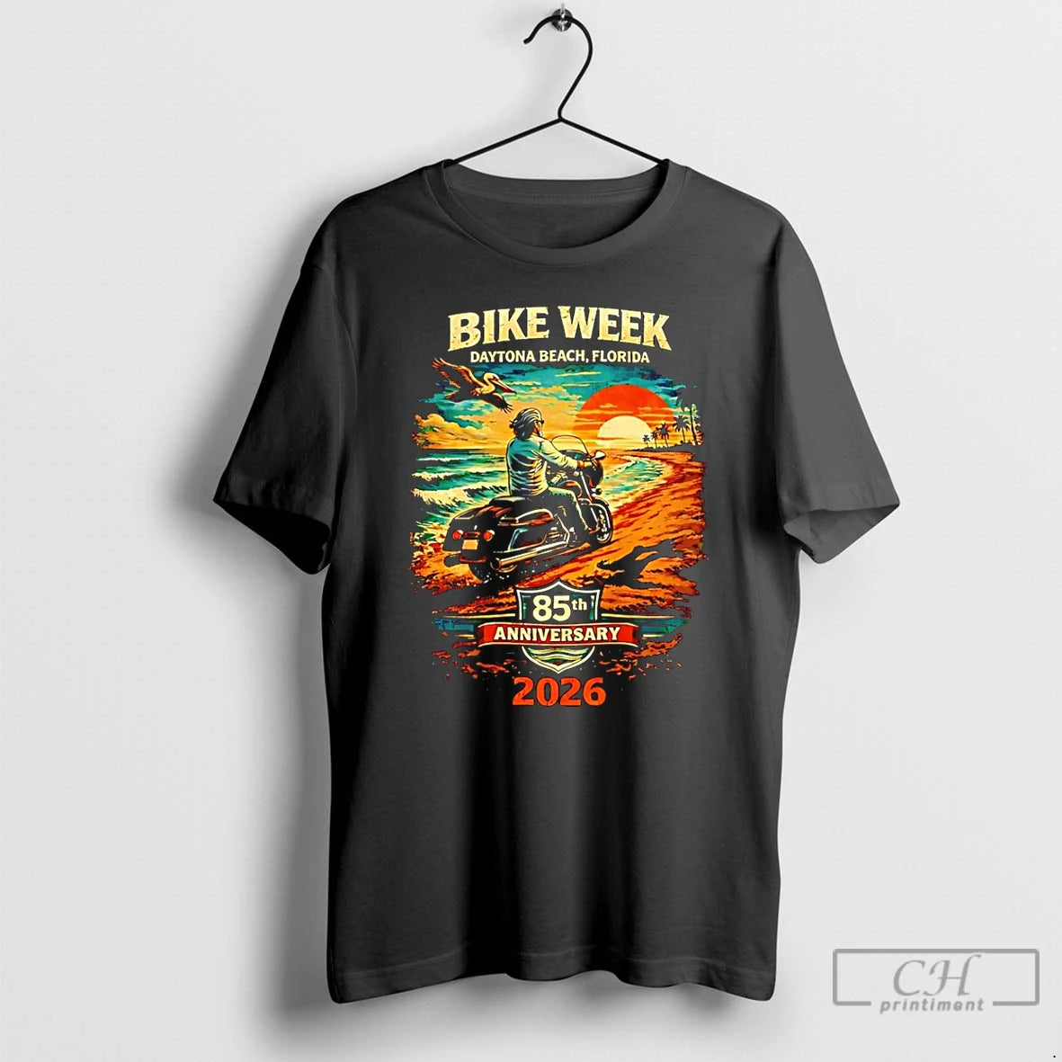Premium 2026 Daytona Bike Week Sunset Cruiser 85th Anniversary T-Shirts, Hoodie, Sweatshirt | PrintMintTees.com