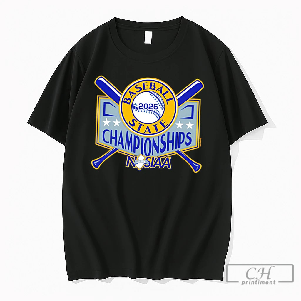 Premium 2026 Njsiaa Baseball State Championships Logo Tee