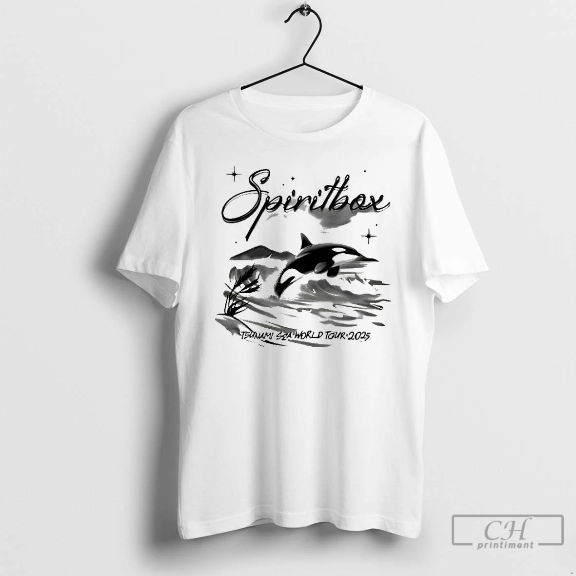 Airbrush Orca Spiritbox Tsunami Sea World Tour 2025 T-Shirts, Hoodie, Sweatshirt