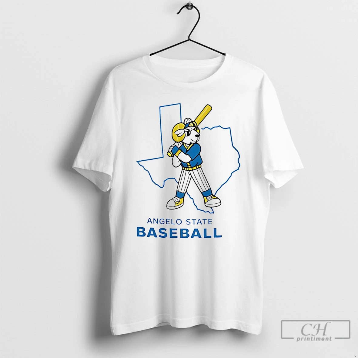 Premium Angelo State Baseball 2026 Mascot State T-Shirts, Hoodie, Sweatshirt | PrintMintTees.com