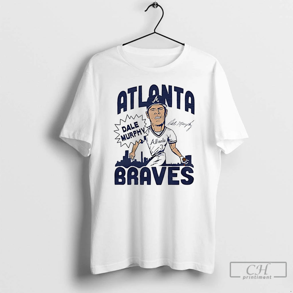 Premium Atlanta Braves Dale Murphy Swing Caricature T-Shirts, Hoodie, Sweatshirt | PrintMintTees.com