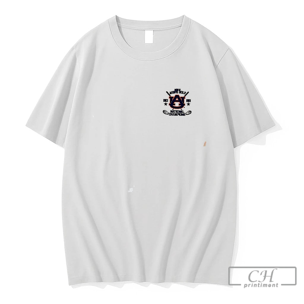 Premium Auburn Tigers Ncaa Mens Golf National Champions 2026 Logo Tee
