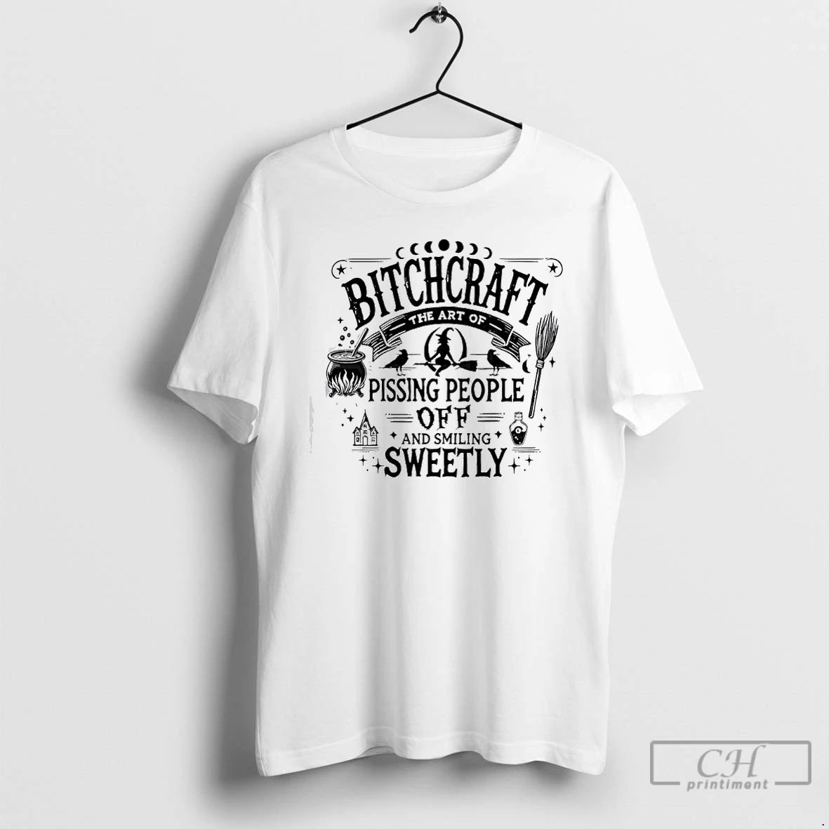 Premium Bitchcraft The Art Of Pissing People Off And Smiling Sweetly T-Shirts, Hoodie, Sweatshirt | PrintMintTees.com