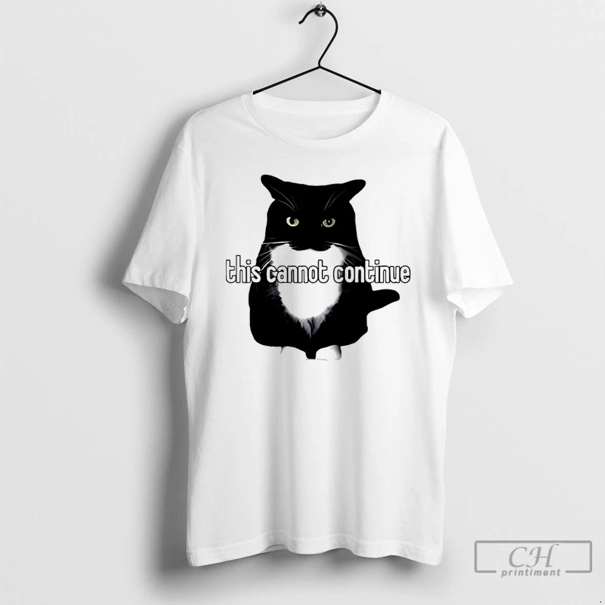 Premium Black Cat This Cannot Continue Unicouniuni T-Shirts, Hoodie, Sweatshirt | PrintMintTees.com