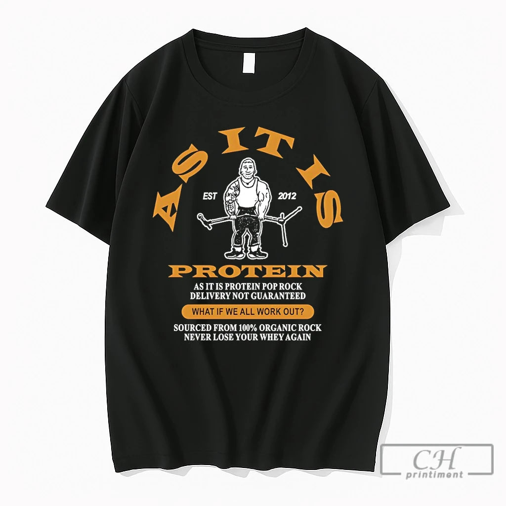 Premium Bodybuilder Workout Top As It Is Protein Pop Rock Delivery Not Guaranteed T Shirts